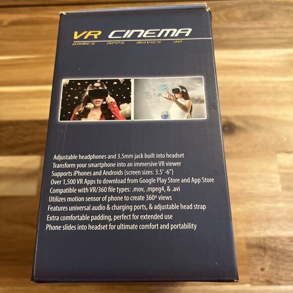 VR‎ Cinema Viewer With Audio. Virtual Reality Headset. - Picture 2 of 6